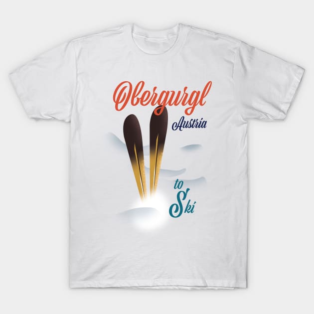 Obergurgl Austrian ski poster T-Shirt by nickemporium1